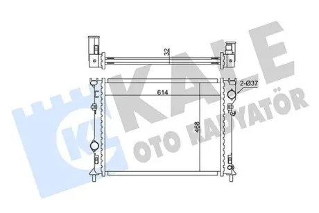 KALE CHRYSLER Радиатор охлаждения 300C 2.7/5.7 04- KALE OTO RADYATOR 341940
