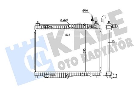 KALE FORD Радиатор охлаждения B-Max,Fiesta VI,Transit Courier 1.4/2.0 12- KALE OTO RADYATOR 341945 (фото 1)