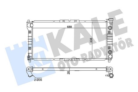 KALE MAZDA Радиатор охлаждения 626 IV 1.8/2.0,Xedos 6 1.6 91- KALE OTO RADYATOR 342025