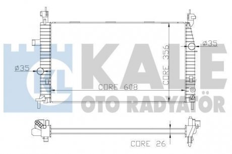 OPEL Радиатор охлаждения Meriva A 1.4/1.8 KALE OTO RADYATOR 342070 (фото 1)