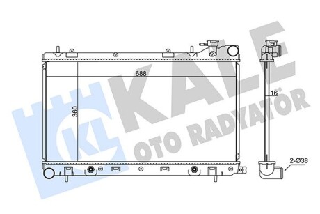 KALE SUBARU Радиатор охлаждения Forester 2.0 02- KALE OTO RADYATOR 342105