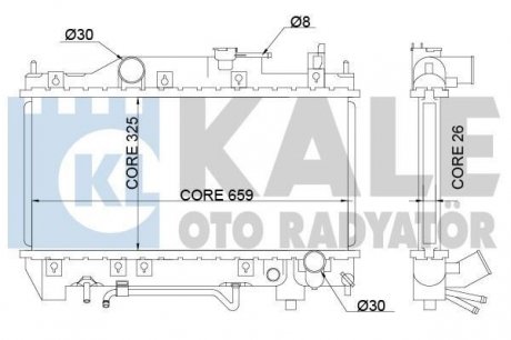 KALE TOYOTA Радиатор охлаждения с АКПП Avensis 2.0 97- KALE OTO RADYATOR 342190