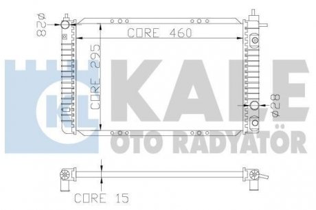 DAEWOO Радиатор охлаждения Matiz 0.8 98- (АКПП) KALE OTO RADYATOR 342260 (фото 1)
