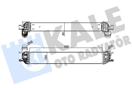 KALE RENAULT Интеркулер Laguna III 1.5/2.0dCi 07- KALE OTO RADYATOR 342385