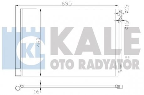 KALE BMW Радиатор кондиционера 5 F10,6,7 F01 KALE OTO RADYATOR 342415