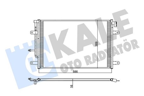 KALE VW Радиатор кондиционера Audi A4 02- KALE OTO RADYATOR 342475