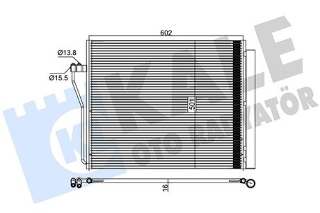 KALE BMW Радиатор кондиционера X5 E70,F15,X6 E71,F16 M/5.0d KALE OTO RADYATOR 342505