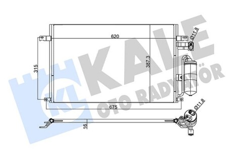 KALE CHEVROLET Радиатор кондиционера Epica 05- KALE OTO RADYATOR 342510