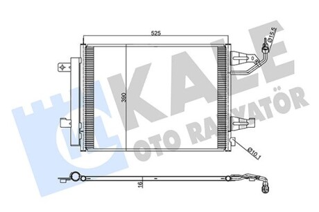 KALE MITSUBISHI Радиатор кондиционера Colt VI,Smart Forfour 04- KALE OTO RADYATOR 342555