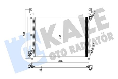 KALE RENAULT Радиатор кондиционера Koleos KALE OTO RADYATOR 342575