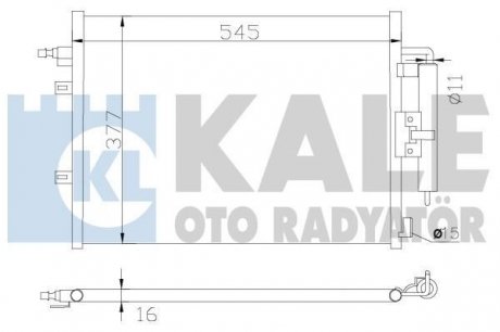 RENAULT Радиатор кондиционера Clio III,Modus 05- KALE OTO RADYATOR 342585 (фото 1)