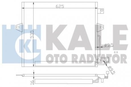 DB Радиатор кондиционера W164/X167,G/M/R-Class KALE OTO RADYATOR 342630 (фото 1)