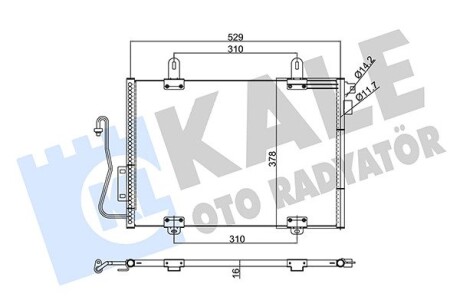 KALE RENAULT Радиатор кондиционера Clio II 98- KALE OTO RADYATOR 342810