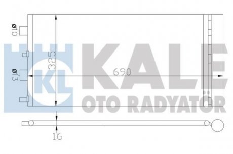 KALE RENAULT Радиатор кондиционера Duster 10- KALE OTO RADYATOR 342840