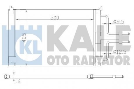 RENAULT Радиатор кондиционера Laguna I 95- KALE OTO RADYATOR 342845 (фото 1)