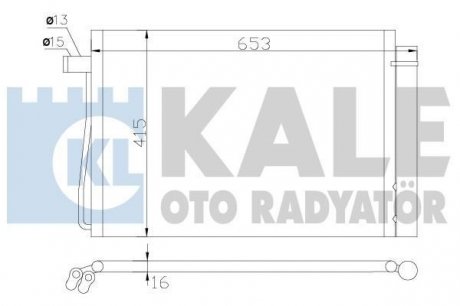 BMW Радиатор кондиционера 5 E60,6,7 E65 01- KALE OTO RADYATOR 343060 (фото 1)