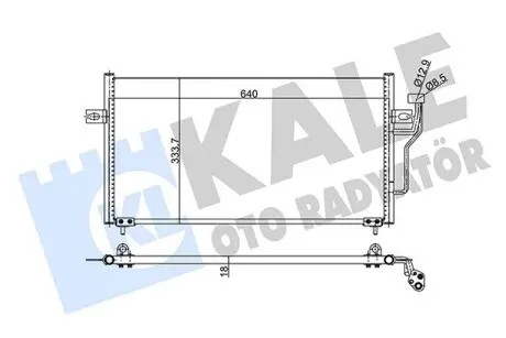 KALE MITSUBISHI Радиатор кондиционера Carisma,Space Star 95- KALE OTO RADYATOR 343155