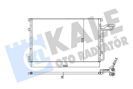 KALE VOLVO Радиатор кондиционера C30,C70 II,S40 II,V50 04- KALE OTO RADYATOR 343315