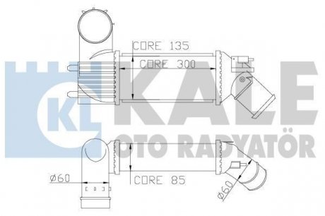 CITROEN Интеркулер C5 I,II,Peugeot 406,607 2.0/2.2HDI KALE OTO RADYATOR 343600 (фото 1)