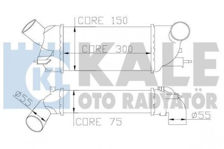 CITROEN Интеркулер C5 III,Peugeot 407 1.6/2.0HDI 08- KALE OTO RADYATOR 343900 (фото 1)