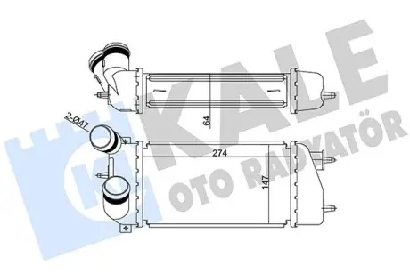 KALE CITROEN Интеркулер C2/3,Peugeot 1007 1.4HDI KALE OTO RADYATOR 344100