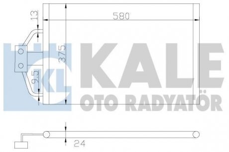 RENAULT Радиатор кондиционера Megane I 95- KALE OTO RADYATOR 344320 (фото 1)