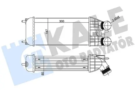KALE CITROEN Интеркулер C-Elysee,C3 Aircross,C3 II,III,C3 Picasso,Cactus,DS3,Peugeot 301,208,2008 1.2/1.6HDI KALE OTO RADYATOR 344600