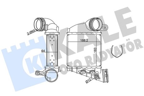 KALE VW Интеркулер Audi A3,Golf IV,Skoda Octavia II 1.9TDI KALE OTO RADYATOR 344770