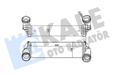 KALE BMW Интеркулер X5 E70,F15,X6 E71,F16 25d/40d KALE OTO RADYATOR 344810