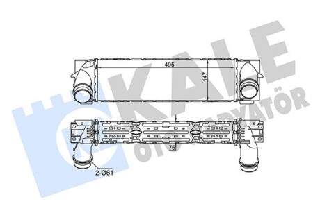 KALE BMW Интеркулер X3 F25,X4 F25 2.0d/2.8i 10- KALE OTO RADYATOR 344835