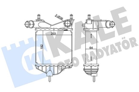 KALE FIAT Интеркулер Idea,Punto 1.3d 03-,Lancia KALE OTO RADYATOR 344890