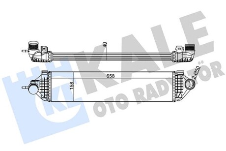 KALE FORD Интеркулер C-Max II,Focus III,Kuga II,Transit Connect 1.6 10- KALE OTO RADYATOR 344915