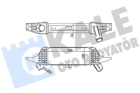 KALE HYUNDAI Интеркулер H-100 2.5TD 06- KALE OTO RADYATOR 344940