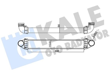 KALE DB Интеркулер W169/B245 2.0CDI 04- KALE OTO RADYATOR 344970