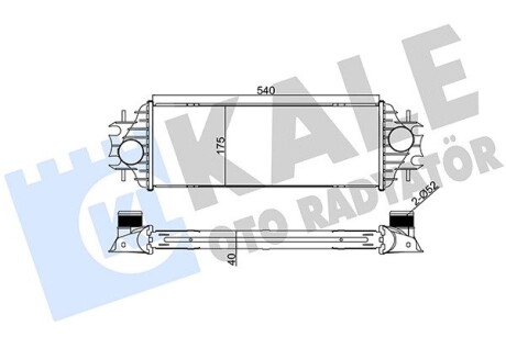 KALE RENAULT Интеркулер Trafic II,Opel Vivaro,Nissan Primastar 1.9dCi 01- KALE OTO RADYATOR 345045