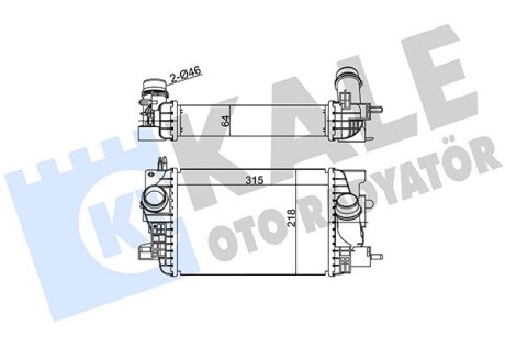 KALE OPEL Интеркулер Meriva B 1.4 KALE OTO RADYATOR 345055