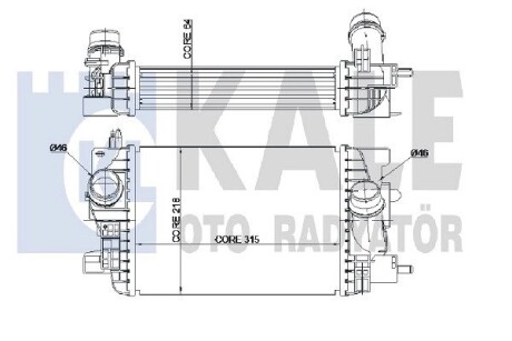 KALE OPEL Интеркулер Meriva B 1.3CDTI 10- KALE OTO RADYATOR 345060