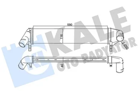 KALE RENAULT Интеркулер Duster,Logan,Sandero 1.5dCi 06- KALE OTO RADYATOR 345085