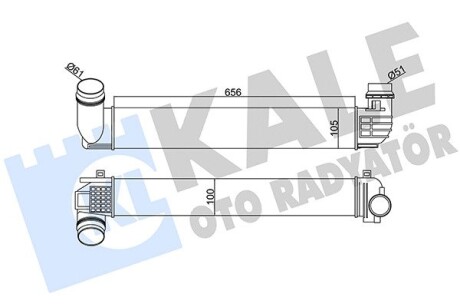 KALE RENAULT Интеркулер Grand Scenic III,Megane III 2.0dCi 09- KALE OTO RADYATOR 345105