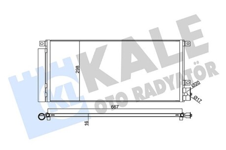 KALE OPEL Радиатор кондиционера Mokka,Chevrolet Tracker KALE OTO RADYATOR 345280