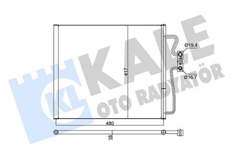 KALE BMW Радиатор кондиционера 7 E38 94-97 KALE OTO RADYATOR 345320