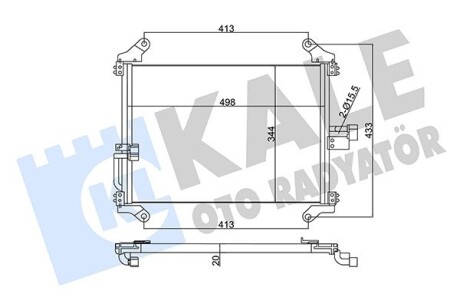 KALE CITROEN Радиатор кондиционера Jumper 1.9TD/2.8HDI 94-,Fiat Ducato,Peugeot Boxer KALE OTO RADYATOR 345345