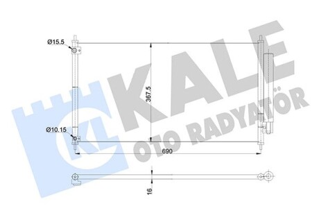 Радиатор кондиционера Honda Accord IX M/A KALE OTO RADYATOR KALE OTO RADYATOR 345405