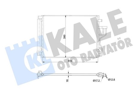 KALE HYUNDAI Радиатор кондиционера ix35,Kia Sportage 10- KALE OTO RADYATOR 345420