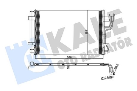 KALE HYUNDAI Радиатор кондиционера Elantra,i30,Kia Ceed 06- KALE OTO RADYATOR 345455 (фото 1)