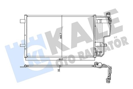 KALE MAZDA Радиатор кондиционера Mazda 3 1.6/2.2 08- KALE OTO RADYATOR 345490