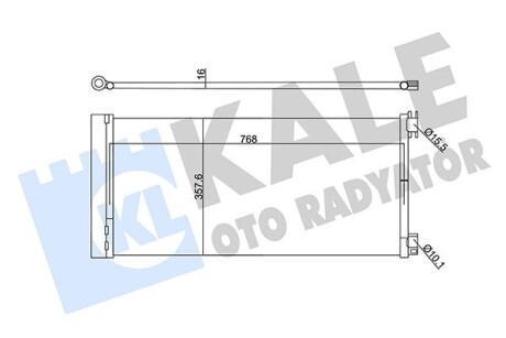 KALE RENAULT Радиатор кондиционера Trafic III,Opel Vivaro B,Fiat,Nissan NV300 14- KALE OTO RADYATOR 345575