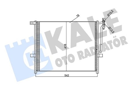 KALE BMW Радиатор кондиционера 3 E46 KALE OTO RADYATOR 345625 (фото 1)