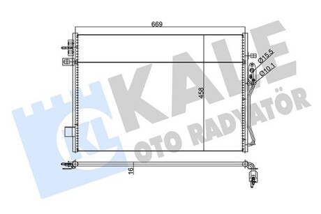 KALE FIAT Радиатор кондиционера с АКПП Freemont,Jeep Journey 08- KALE OTO RADYATOR 345685