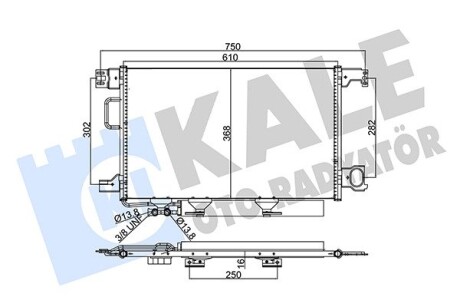 KALE DB Радиатор кондиционера W203 06- KALE OTO RADYATOR 345755